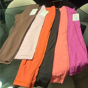 lululemon athletica Women's Leggings - Brown, Pink, Orange, Black